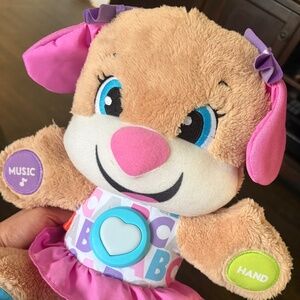 Fisher-Price Laugh & Learn Smart Stages Sis Puppy Plush Learning Toy for Baby, I